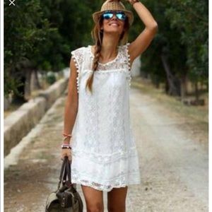 White boho dress